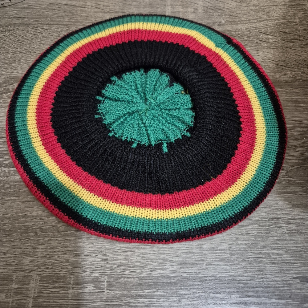 Colorful Knit Rasta Tam Hat - Picture 3 of 4